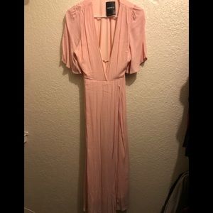 Blush maxi dress